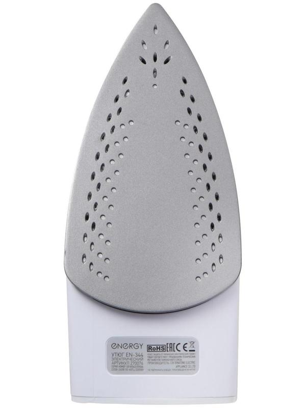 Утюг ENERGY EN-344, 2200 Вт, тефлоновая подошва, пар, спрей, пар.удар, самооч., фиолетовый