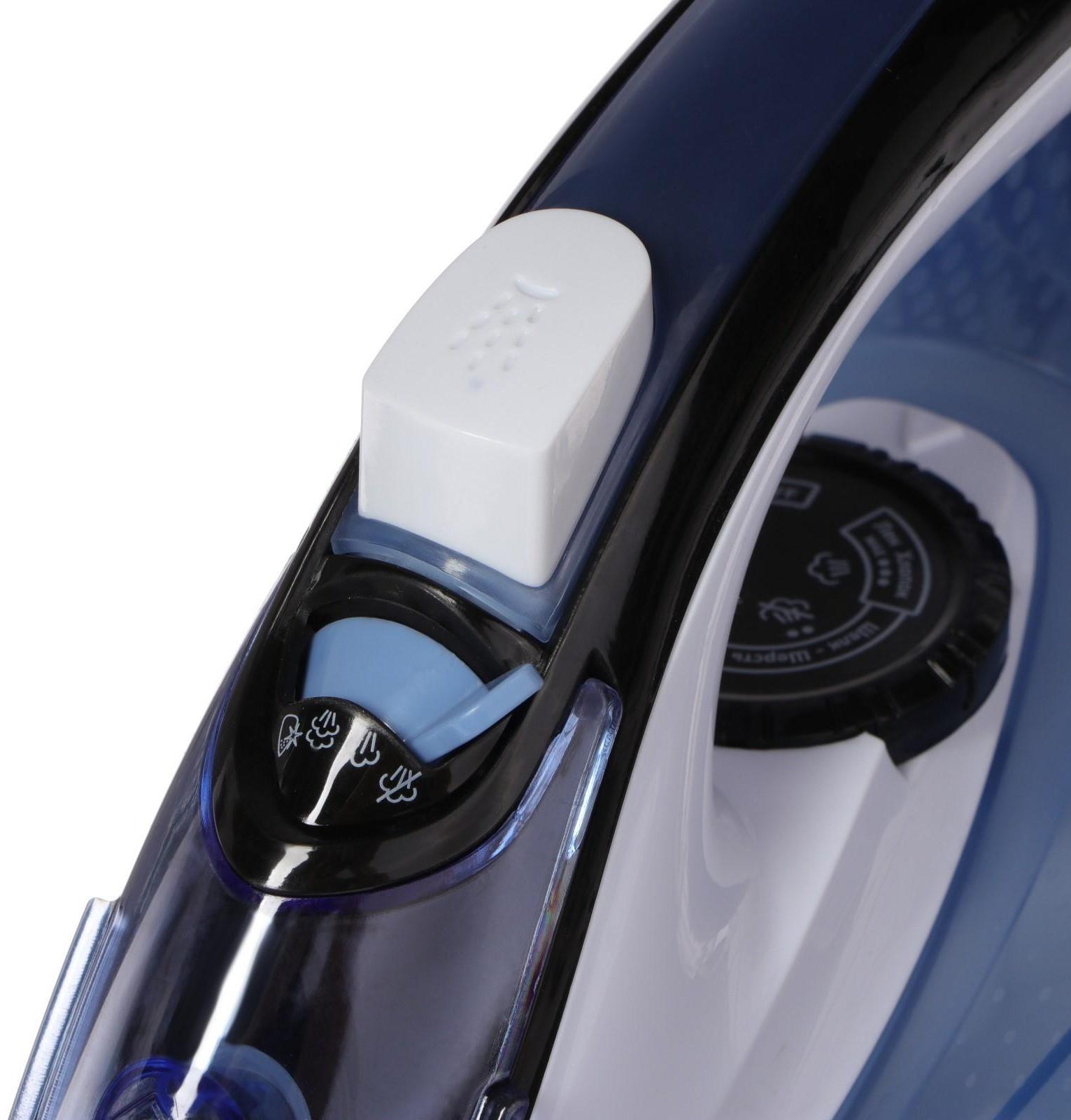 Утюг ENERGY EN-345, 2200 Вт, керамическая подошва, пар, спрей, пар.удар, самоочистка, синий