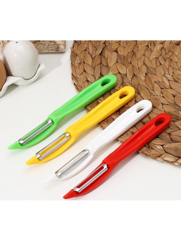 Овощечистка вертикальная, пластик ABC, 17,5 см, цвет МИКС