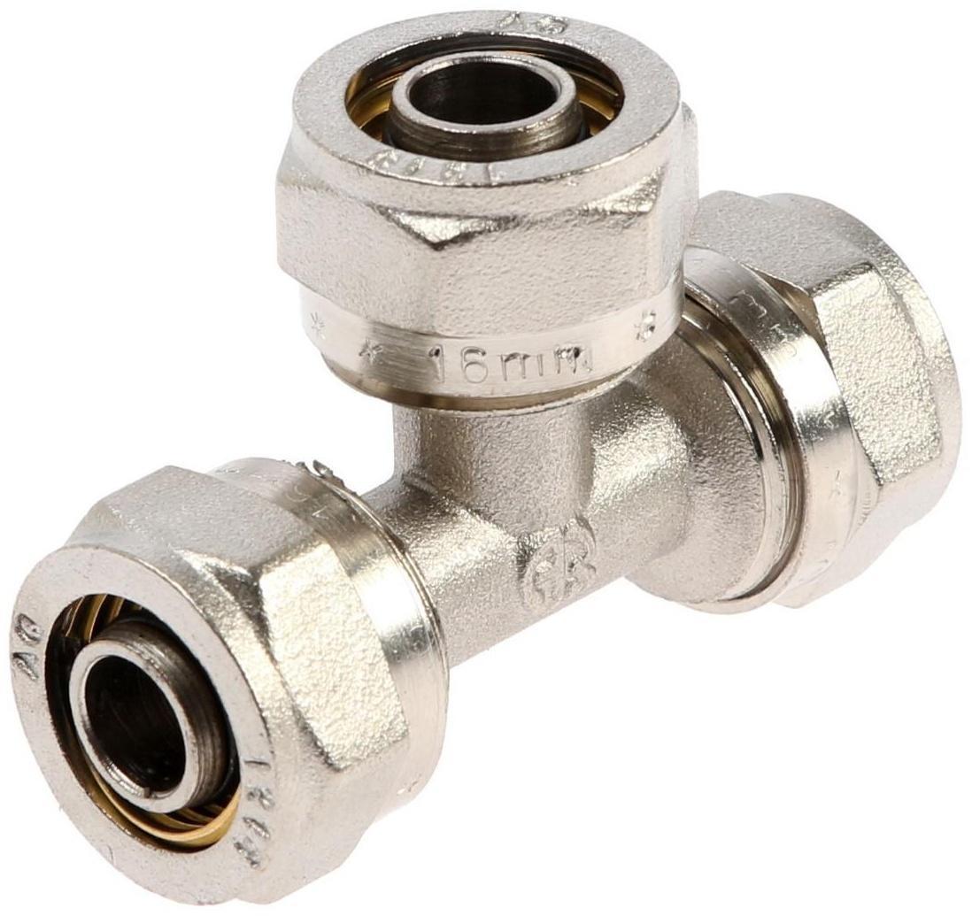 Тройник AQUALINK, обжимной, d=16 х 16