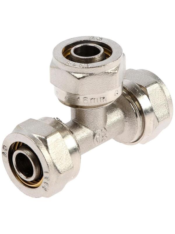Тройник AQUALINK, обжимной, d=16 х 16