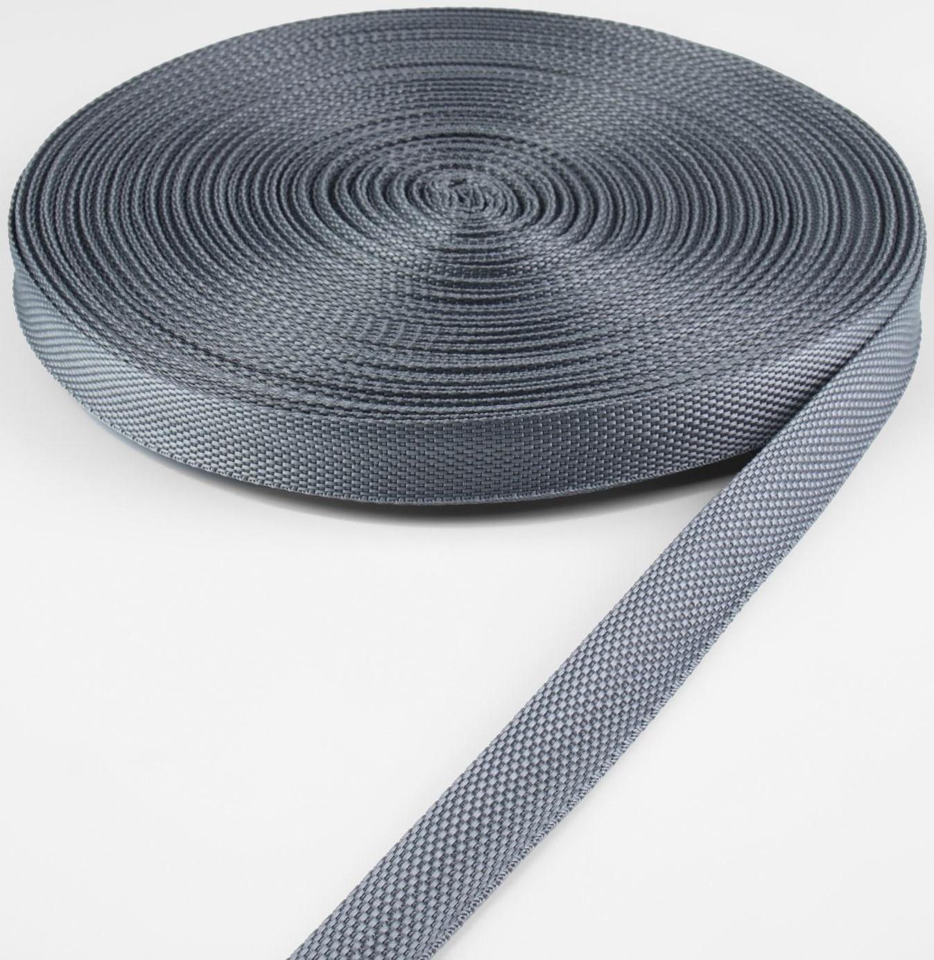 Стропа ременная, 20 мм, 50 ± 1 м, плотность 6,3 гр/м, цвет серый №19
