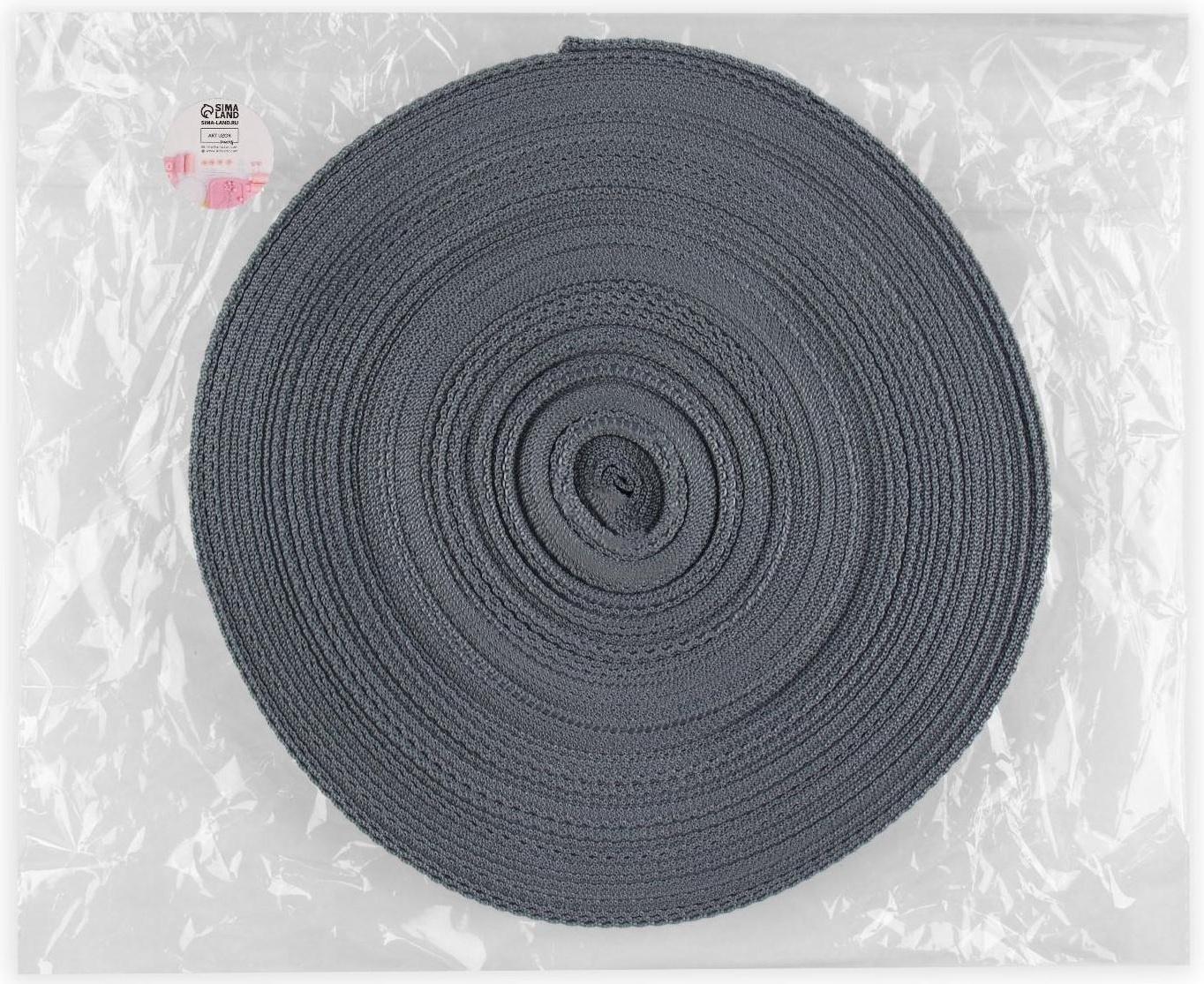 Стропа ременная, 25 мм, 50 ± 1 м, плотность 7,6 гр/м, цвет серый №19