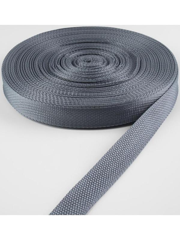 Стропа ременная, 25 мм, 50 ± 1 м, плотность 7,6 гр/м, цвет серый №19