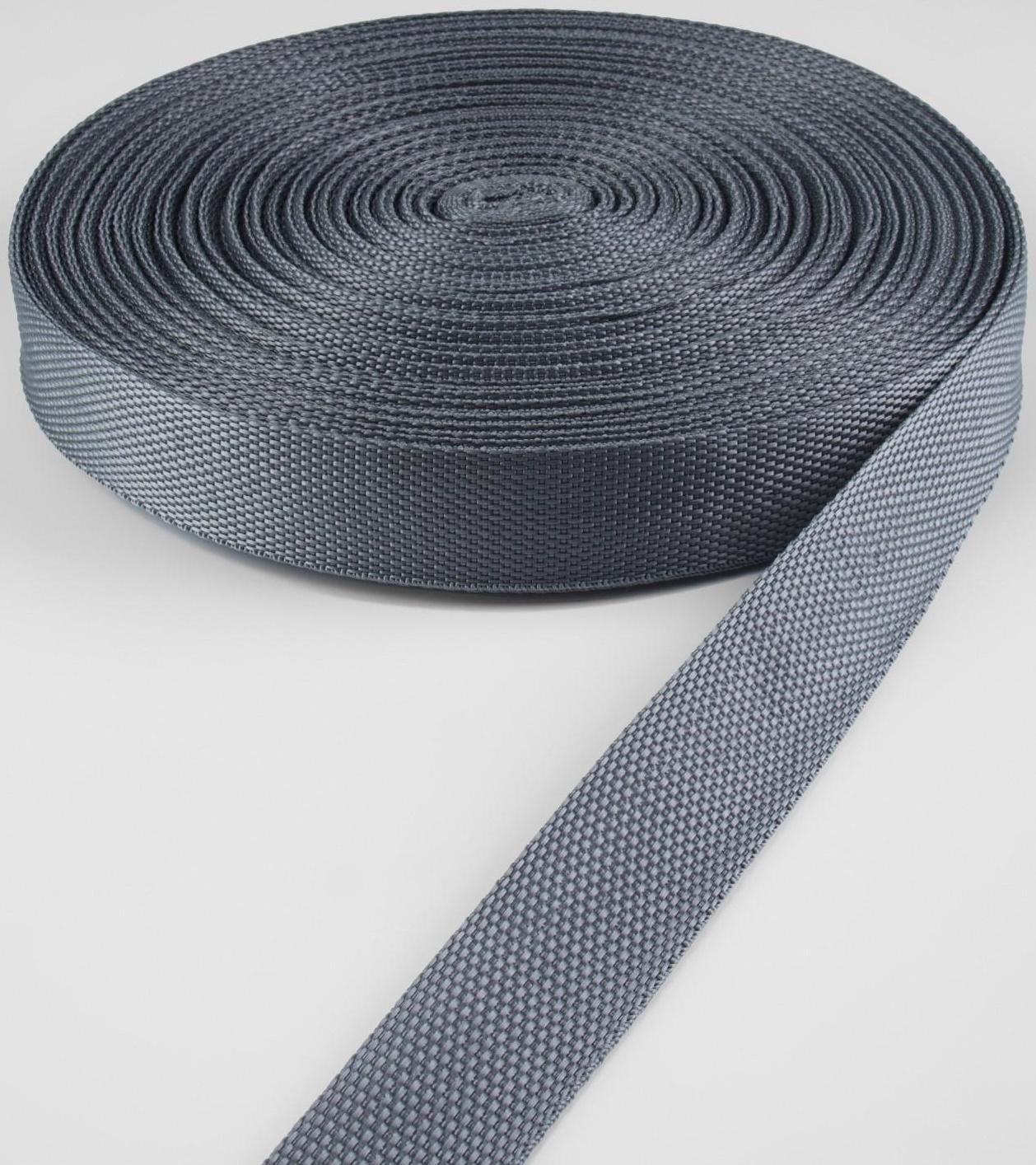 Стропа ременная, 30 мм, 50 ± 1 м, плотность 9,6 гр/м, цвет серый №19