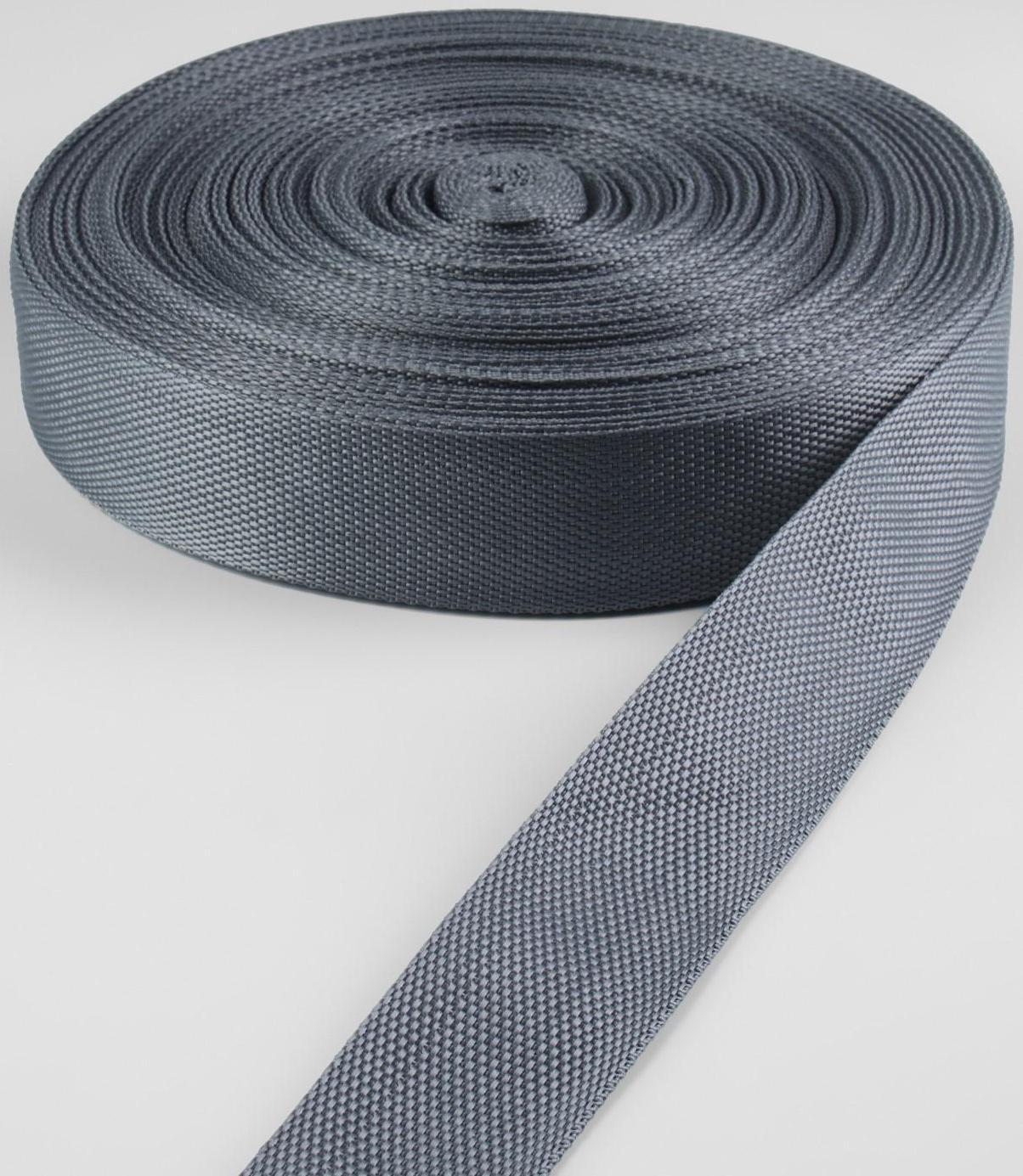 Стропа ременная, 40 мм, 50 ± 1 м, плотность 11,8 гр/м, цвет серый №19