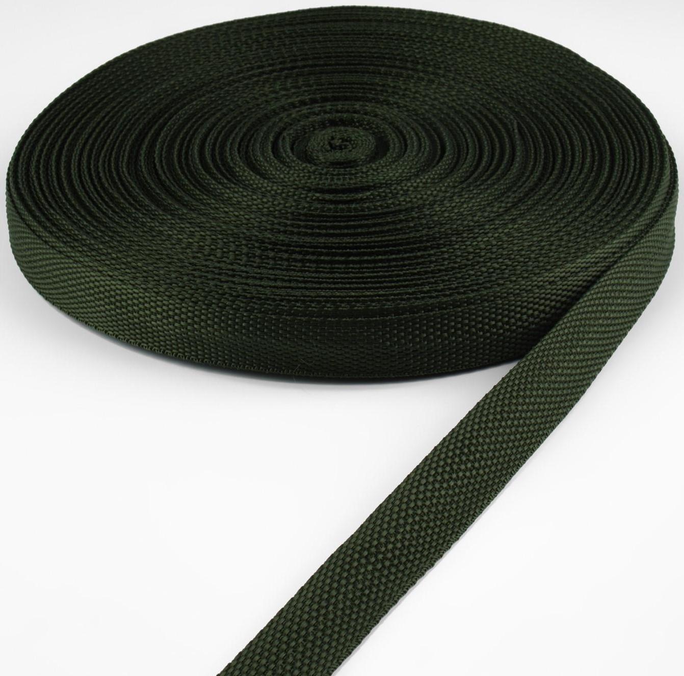 Стропа ременная, 20 мм, 50 ± 1 м, плотность 6,3 гр/м, цвет хаки №36