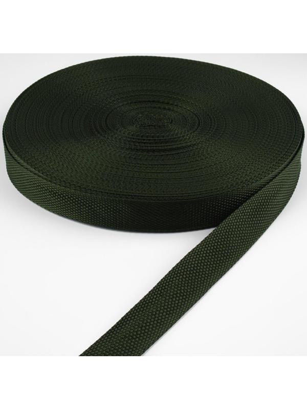 Стропа ременная, 25 мм, 50 ± 1 м, плотность 7,6 гр/м, цвет хаки №36