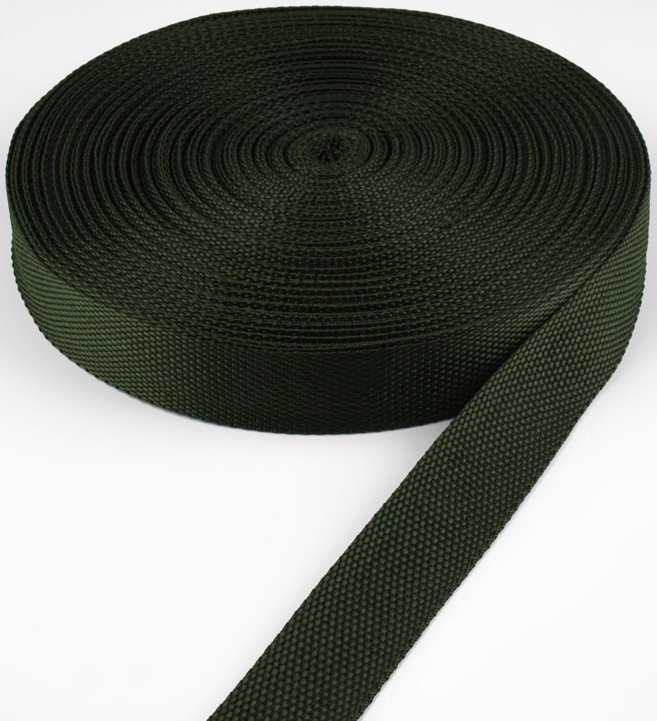 Стропа ременная, 30 мм, 50 ± 1 м, плотность 9,6 гр/м, цвет хаки №36