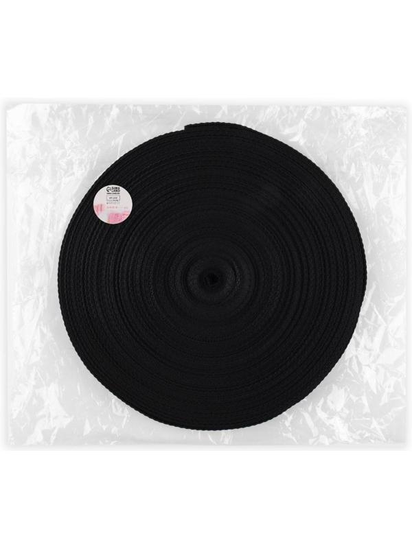 Стропа ременная, 20 мм, 50 ± 1 м, плотность 6,3 гр/м, цвет чёрный