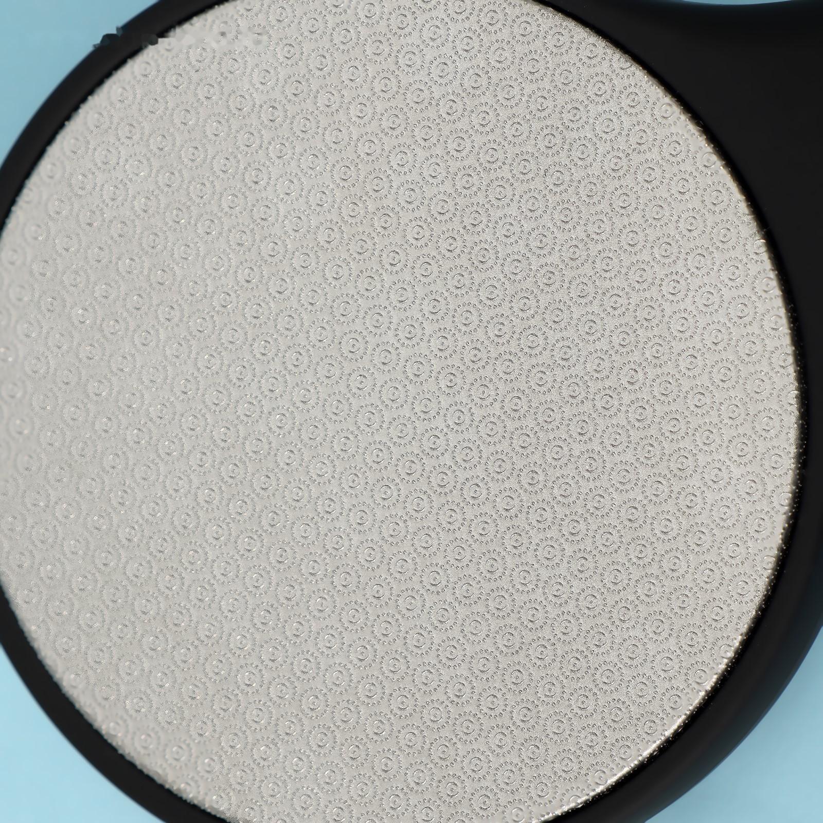 Тёрка для ног, лазерная, двусторонняя, прорезиненнная ручка, 20 см, цвет чёрный