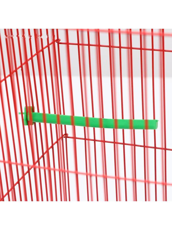 Клетка для птиц большая, крыша-домик (с наполнением), 35 х 28 х 55 см, синий