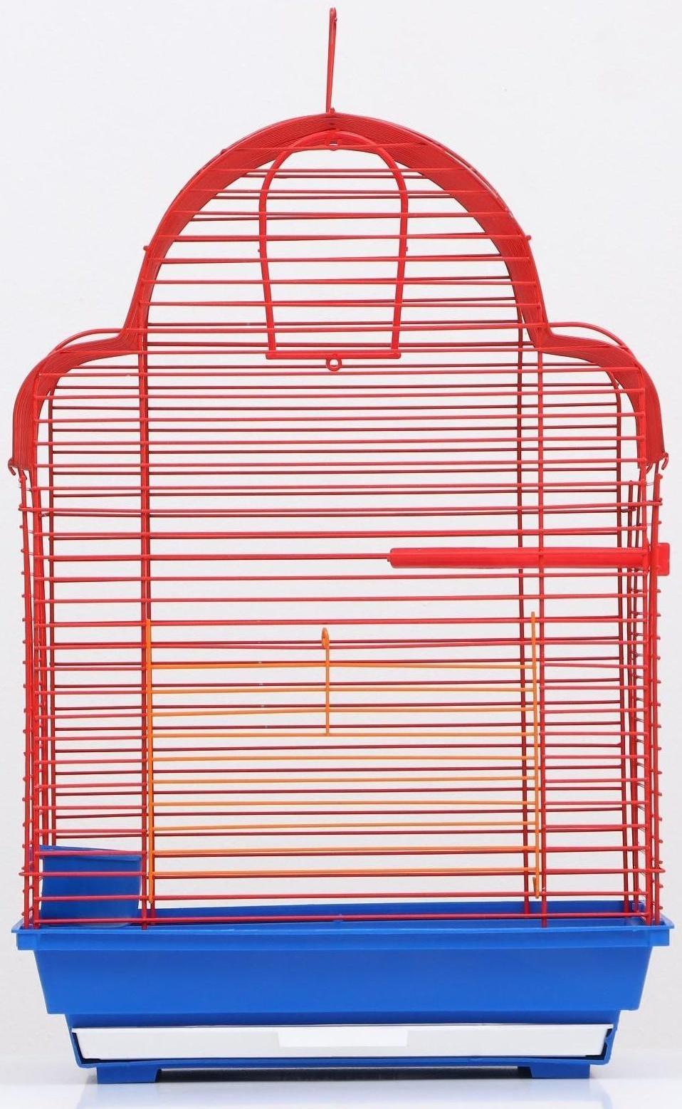 Клетка для птиц (с наполнением), 35 х 28 х 52 см, синий