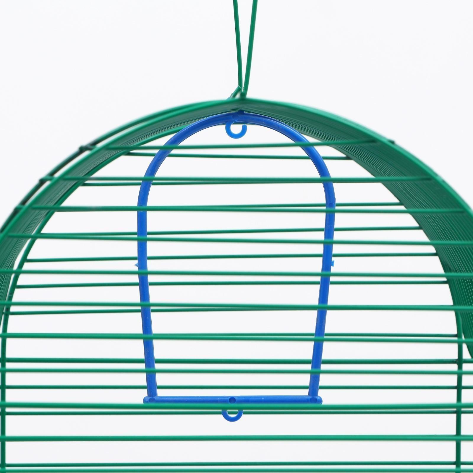 Клетка для птиц (с наполнением), 35 х 28 х 52 см, синий
