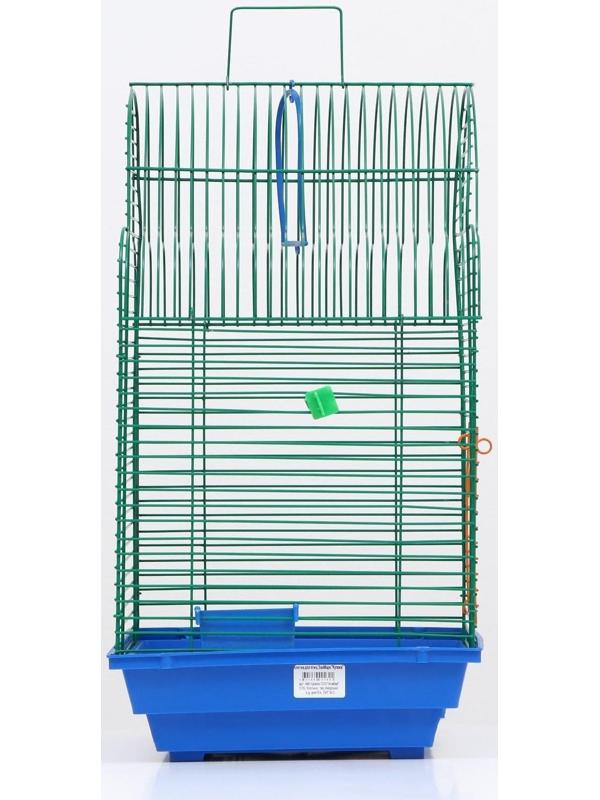Клетка для птиц (с наполнением), 35 х 28 х 52 см, синий
