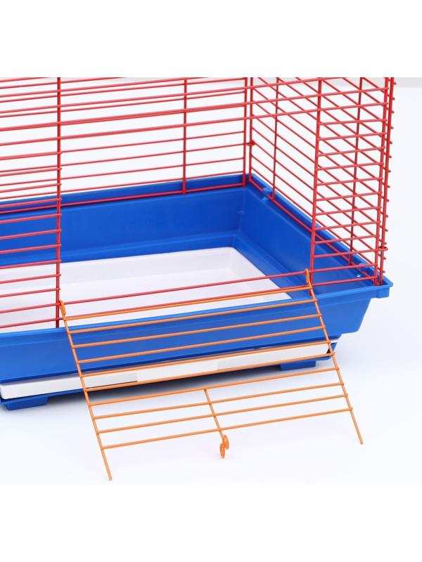 Клетка для птиц (с наполнением), 35 х 28 х 52 см, синий