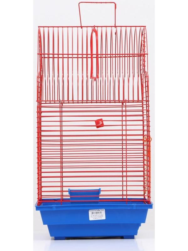Клетка для птиц (с наполнением), 35 х 28 х 52 см, синий