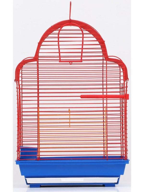 Клетка для птиц (с наполнением), 35 х 28 х 52 см, синий