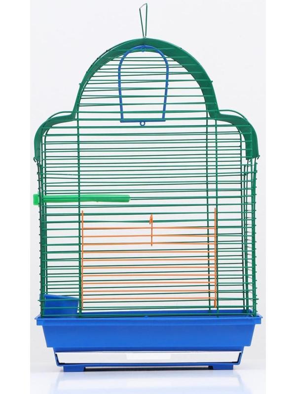 Клетка для птиц (с наполнением), 35 х 28 х 52 см, синий