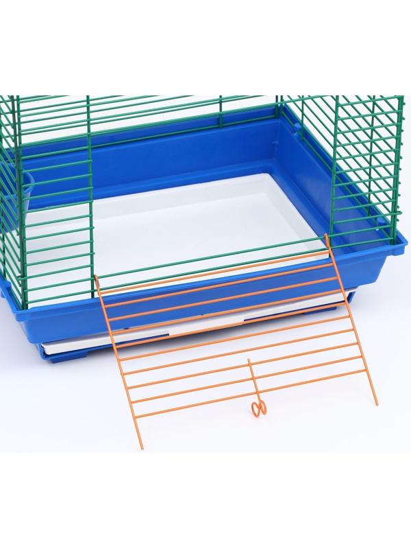 Клетка для птиц (с наполнением), 35 х 28 х 52 см, синий