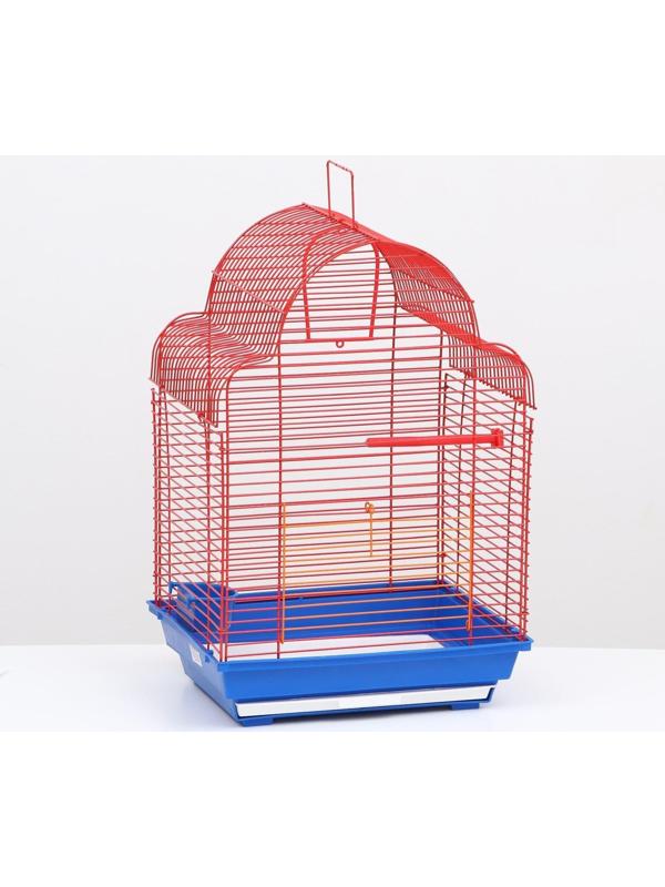 Клетка для птиц (с наполнением), 35 х 28 х 52 см, синий