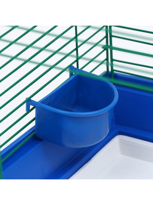 Клетка для птиц (с наполнением), 35 х 28 х 52 см, синий