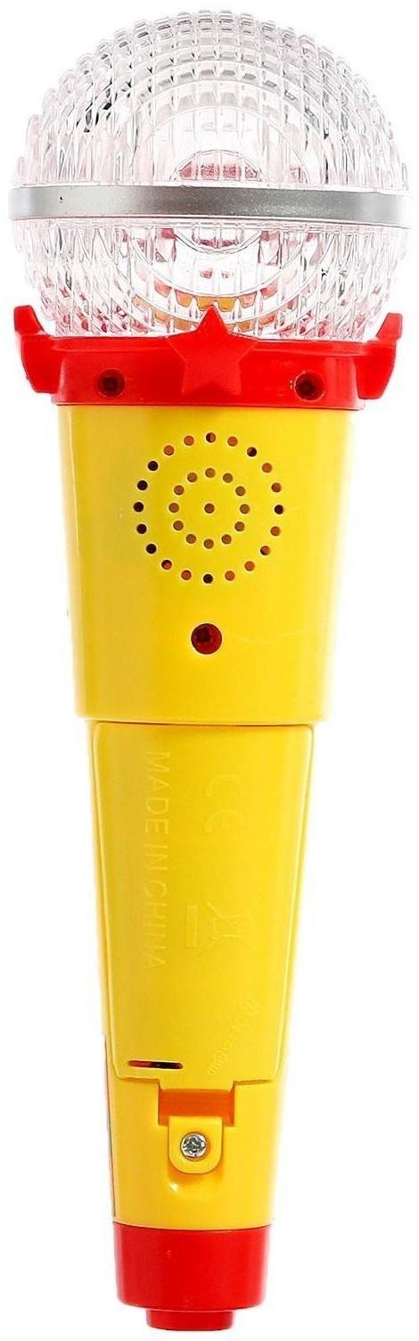 Микрофон, звук, свет, цвет жёлтый