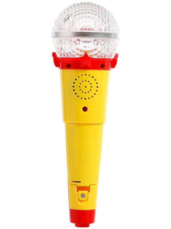 Микрофон, звук, свет, цвет жёлтый