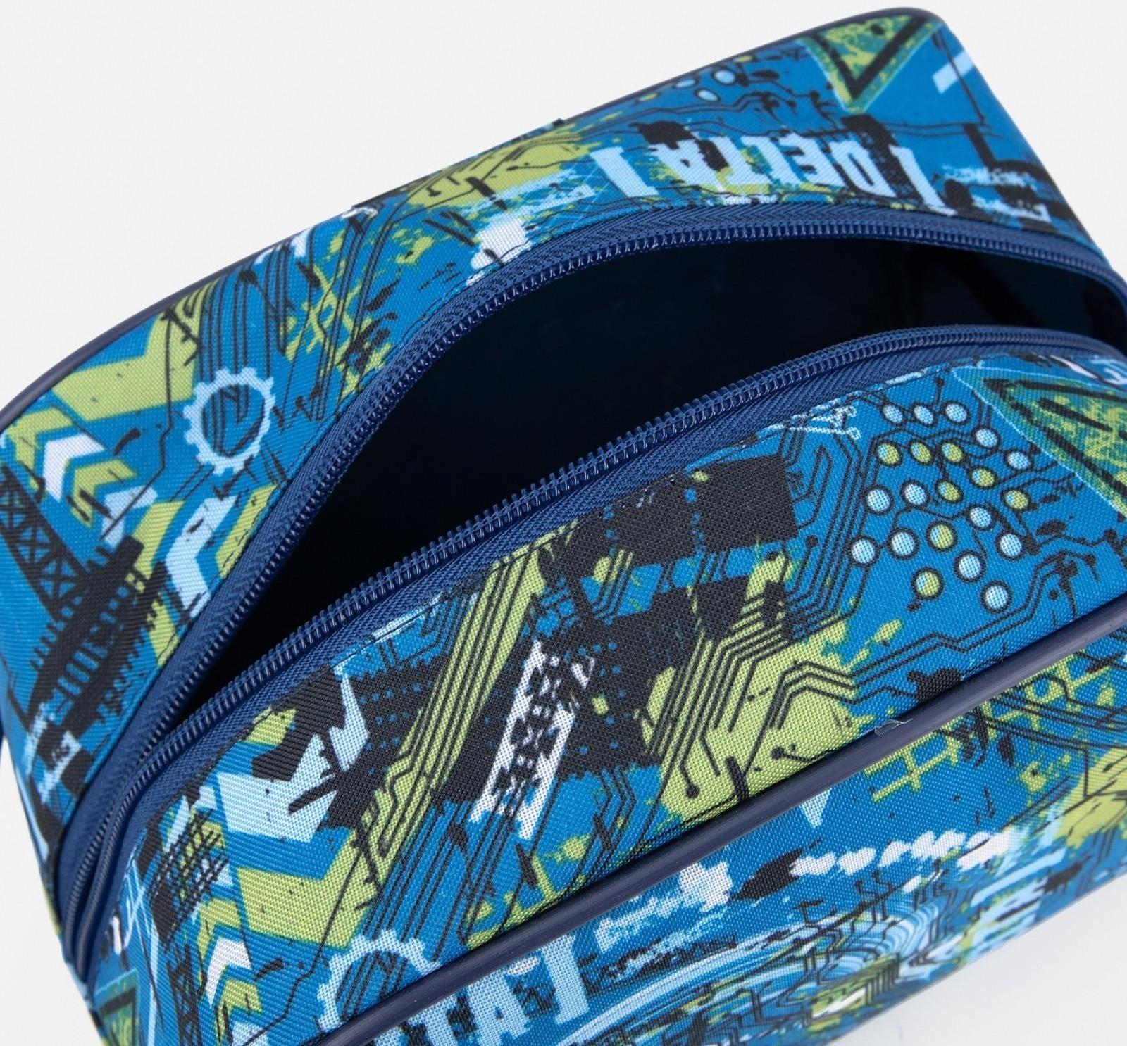 Косметичка на молнии, цвет синий