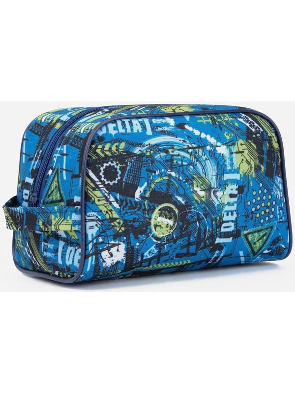 Косметичка на молнии, цвет синий