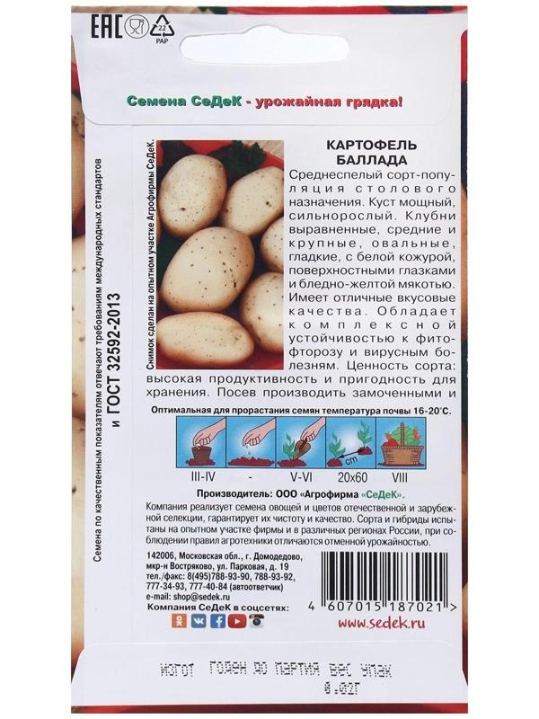 Семена Картофель  