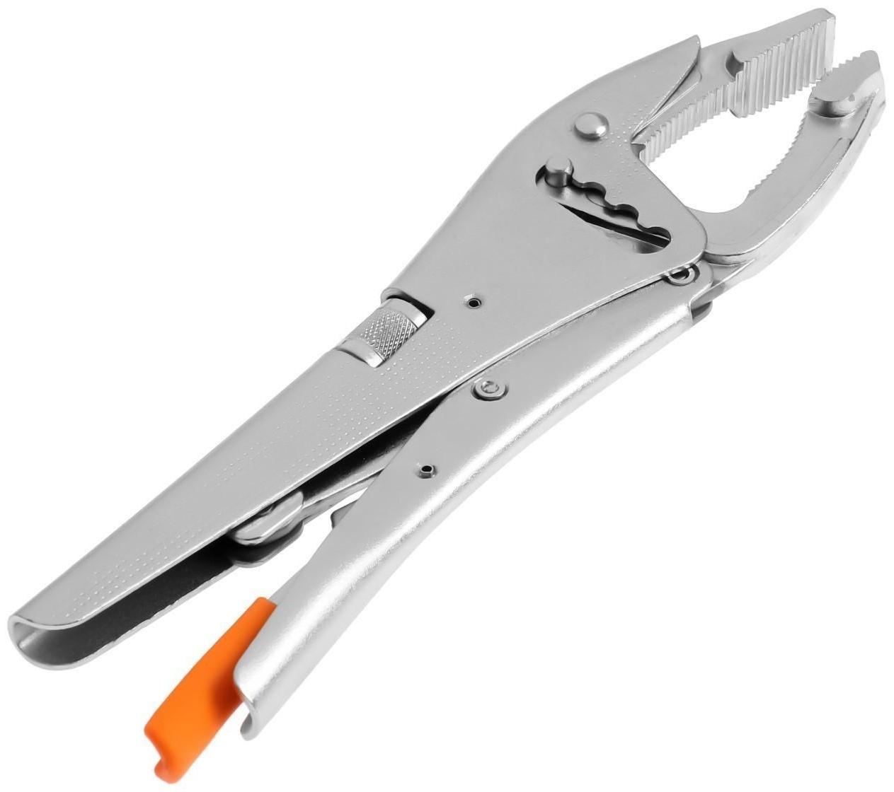 Зажим ручной ЕРМАК 631-006, с изогнутыми губками, 4 положения захвата, 250 мм