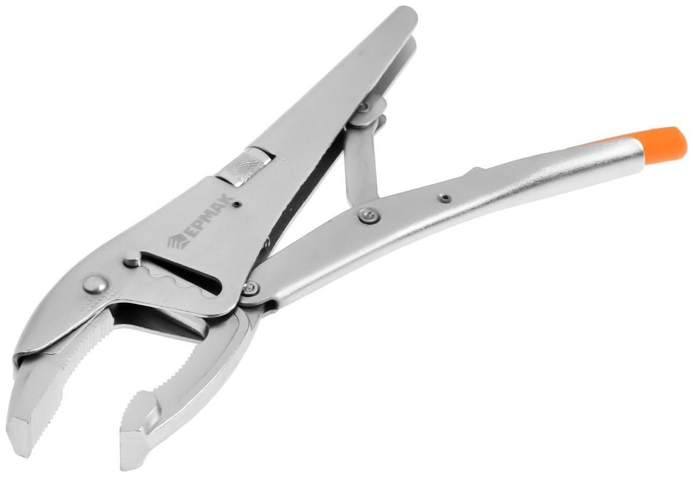 Зажим ручной ЕРМАК 631-006, с изогнутыми губками, 4 положения захвата, 250 мм