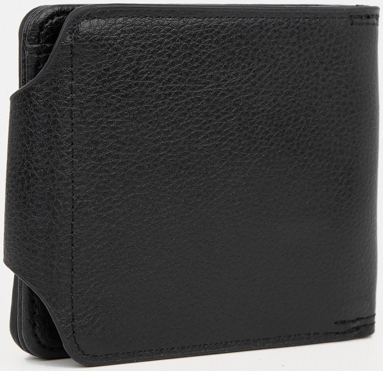 Портмоне на магните, отдел для купюр, для карт, для монет, цвет чёрный
