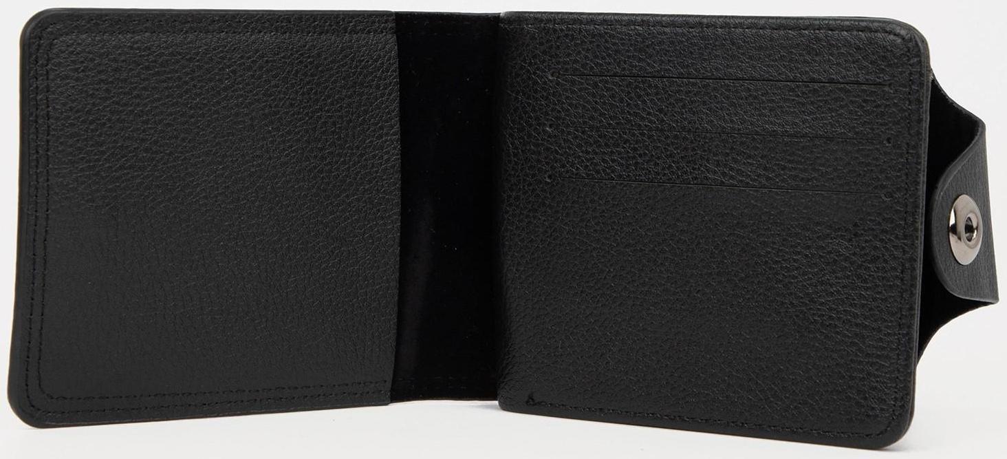 Портмоне на магните, отдел для купюр, для карт, для монет, цвет чёрный