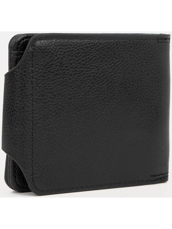 Портмоне на магните, отдел для купюр, для карт, для монет, цвет чёрный