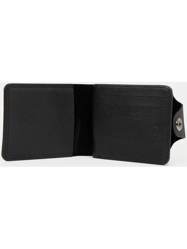 Портмоне на магните, отдел для купюр, для карт, для монет, цвет чёрный