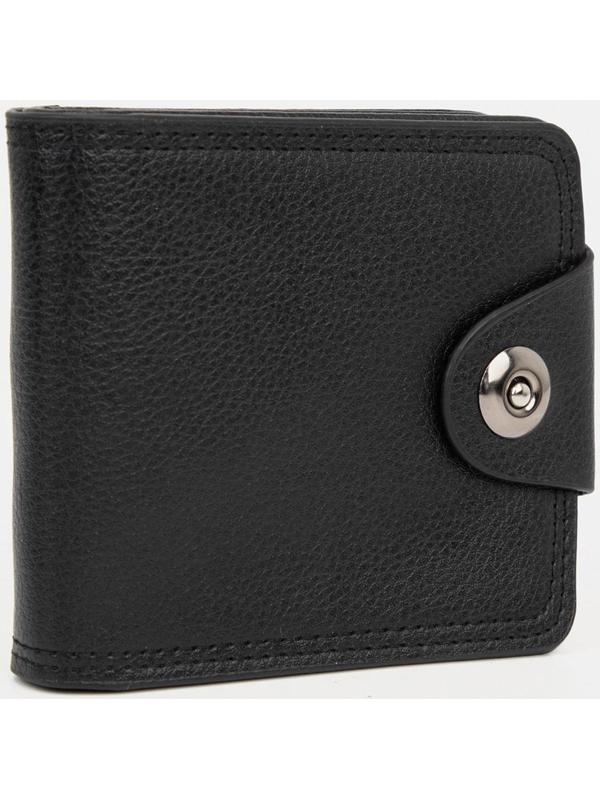 Портмоне на магните, отдел для купюр, для карт, для монет, цвет чёрный