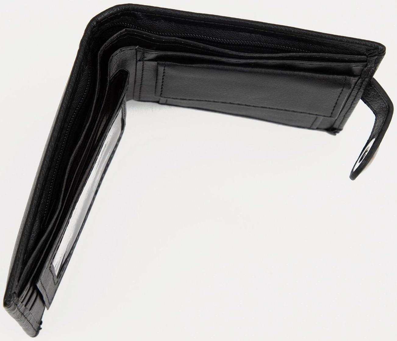 Портмоне на магните, отдел для купюр, для карт, для монет, цвет чёрный