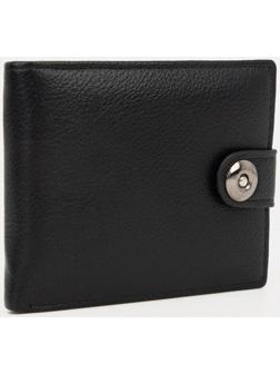 Портмоне на магните, отдел для купюр, для карт, для монет, цвет чёрный