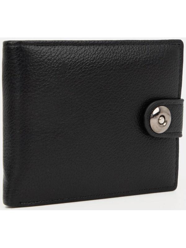 Портмоне на магните, отдел для купюр, для карт, для монет, цвет чёрный