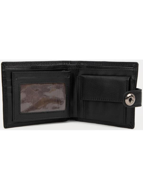 Портмоне на магните, отдел для купюр, для карт, для монет, цвет чёрный