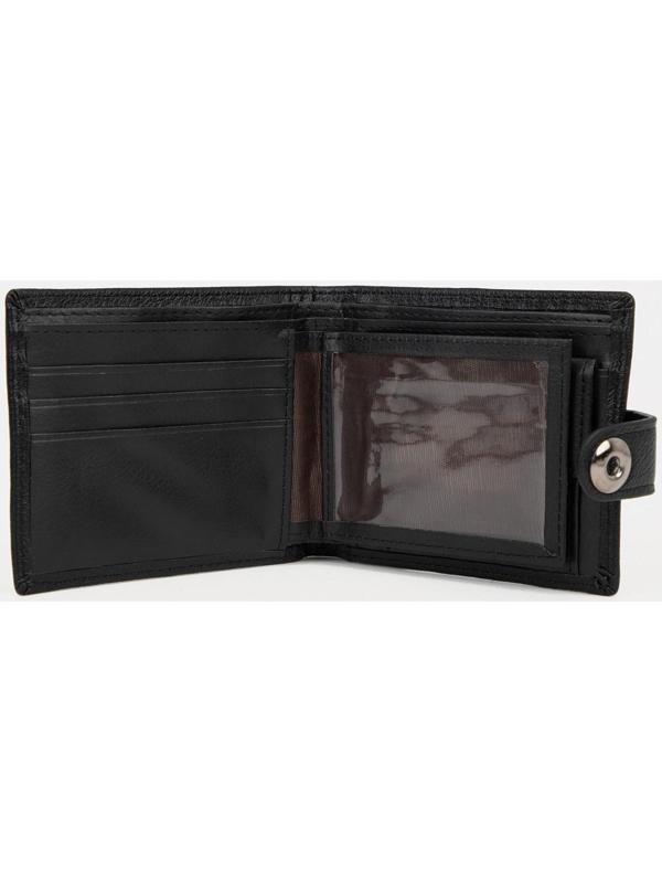 Портмоне на магните, отдел для купюр, для карт, для монет, цвет чёрный