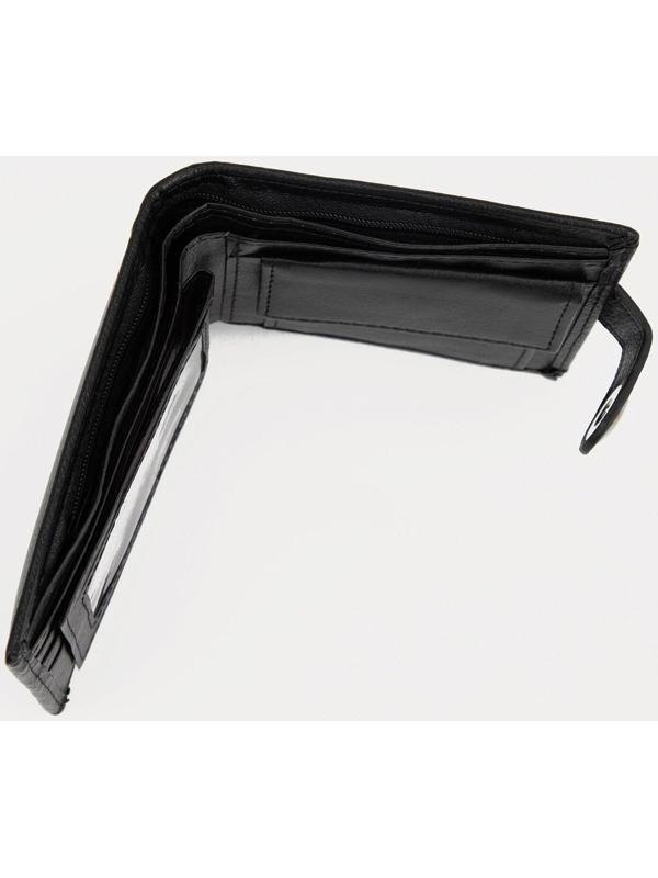 Портмоне на магните, отдел для купюр, для карт, для монет, цвет чёрный