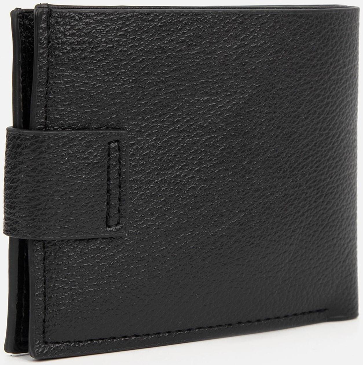 Портмоне на магните, отдел для купюр, для карт, для монет, цвет чёрный