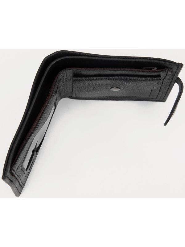 Портмоне на магните, отдел для купюр, для карт, для монет, цвет чёрный