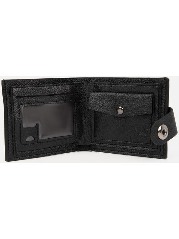 Портмоне на магните, отдел для купюр, для карт, для монет, цвет чёрный