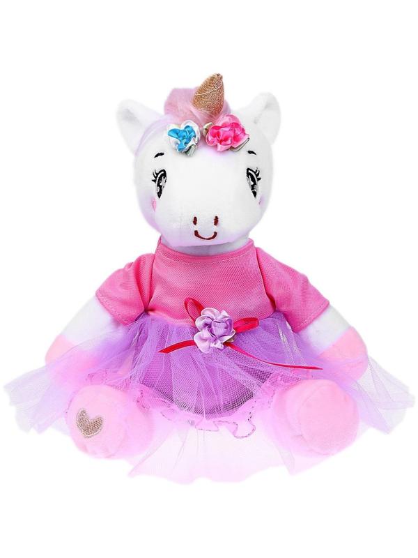 Мягкая игрушка «Единорожка», в платье, 21 см