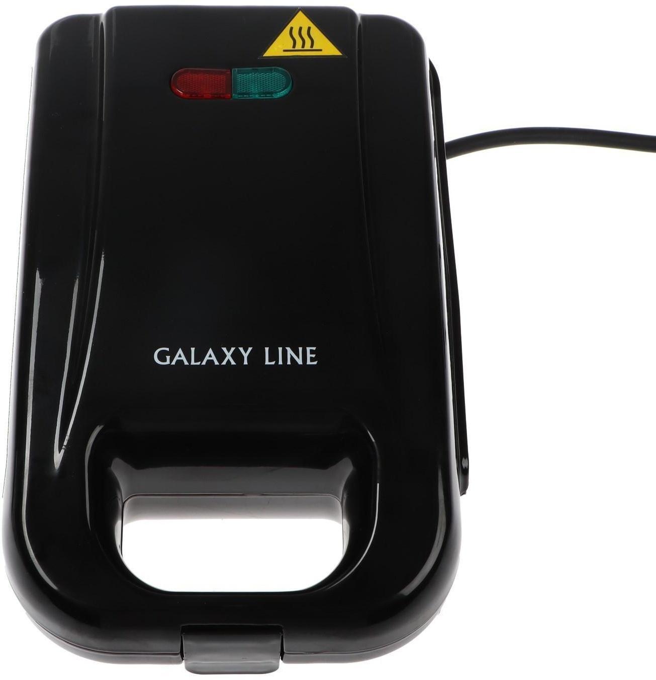 Электровафельница Galaxy GL 2972, 750 Вт, венские вафли, антипригарное покрытие, чёрная