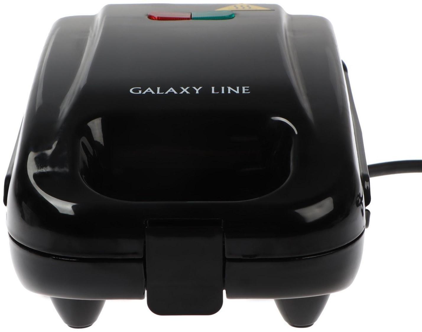Электровафельница Galaxy GL 2972, 750 Вт, венские вафли, антипригарное покрытие, чёрная